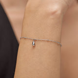 316L stainless steel bracelet with drop-shaped pendant.|BPC17