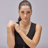 316L stainless steel bracelet with drop-shaped pendant.|BPC17