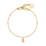 Bracelet, 14K Gold Pvd Coating With Drop-Shaped Pendant.|Bpc18