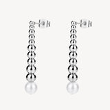 316L stainless steel ball earrings with a shell pearl.|BPC26