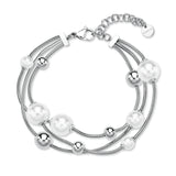 Multi-Strand Bracelet With Spheres And Shell Beads. | Bpc58