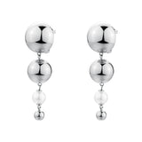 Dangling Earrings With Spheres And Shell Pearls. | Bpc60