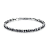 Bracelet With Black Zircons.|Bvd11
