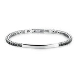 Tennis Bracelet With Black Cubic Zirconia.|Bvd36