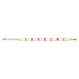 316L stainless steel bracelet with light sapphire color crystals.