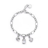 SYMPHONIA Bracelet in 316L stainless steel and crystals