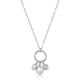 Necklace With A Central Pendant With Drop, Oval And Round-Shaped Crystals. | Bym199
