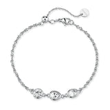 Bracelet With Drop, Oval And Round-Shaped Crystals. | Bym205