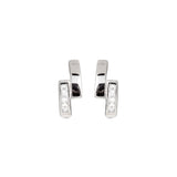 Vuta Earrings Silver and Brilliant Cz