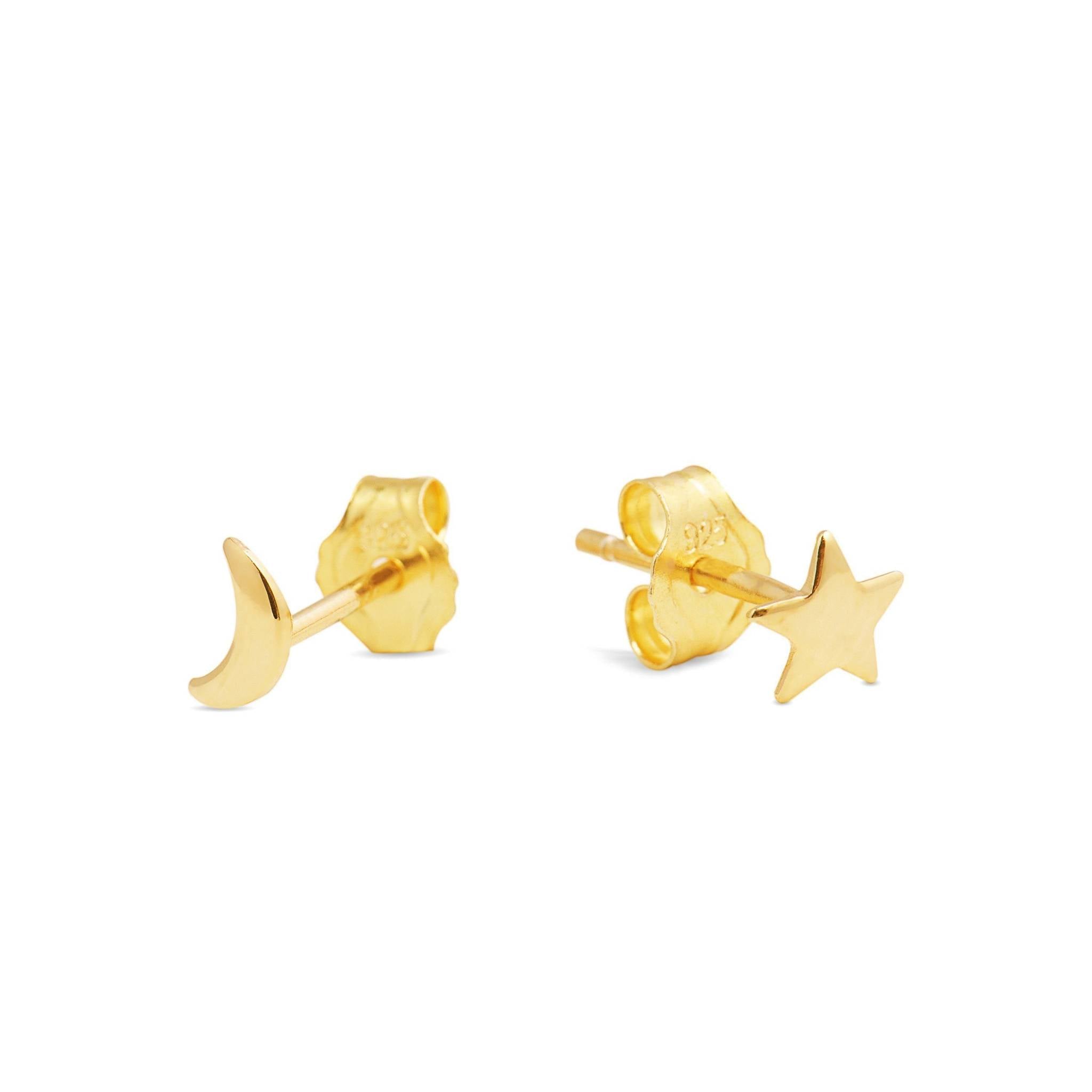 Luxenter Acarea Earrings | Statement Gold Studs| 