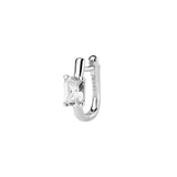 925  Rhodium-Plated Silver Bracelet With Star-Shaped Clear Cubic Zirconia.|Fiw111