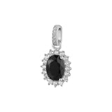 FANCY ring in 925/1000 silver, ruthenium plated, and black cubic zirconia