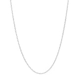 925  Rhodium-Plated Sterling Silver Composable Necklace Base.|Fzb04