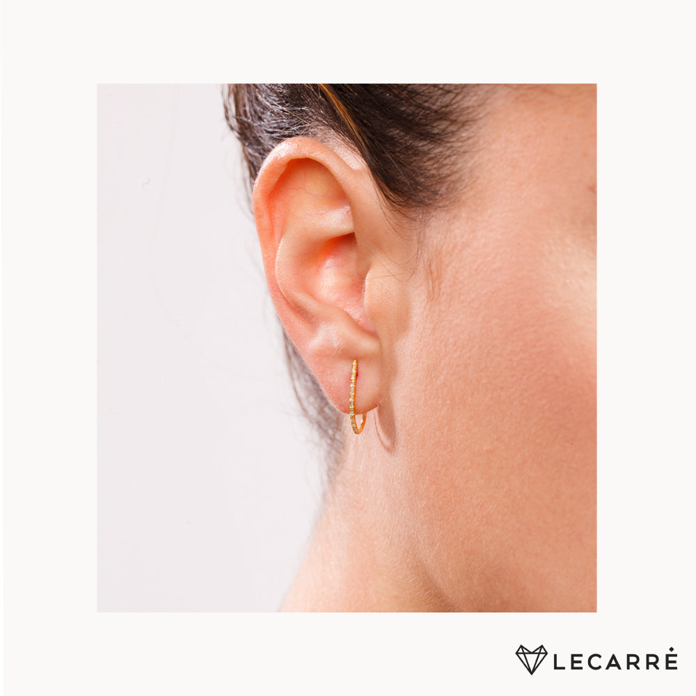 Lecarre 18 ct Gold Earring O.A Brill. 0.060 Q.hi  GB003OA.00 Highcove