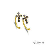 Lecarre 18 Ct. Gold & Diamond Earrings