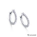 Lecarre 18 ct Gold O.B and bright hoops 0.06 Q.  GB007OB.00 Highcove