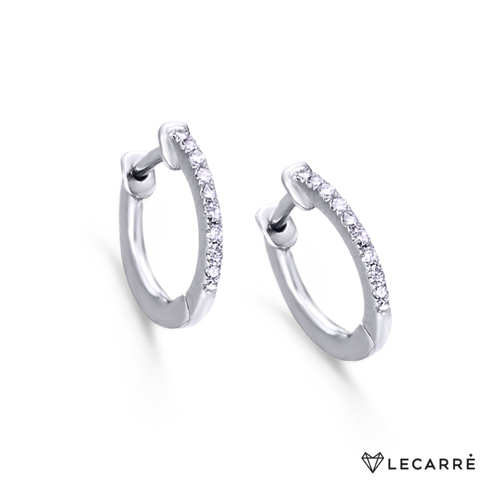 Lecarre 18 ct Gold O.B and bright hoops 0.06 Q.  GB007OB.00 Highcove
