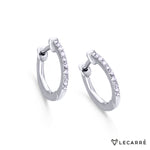 Lecarre 18 ct Gold O.B and bright hoops 0.06 Q.  GB007OB.00 Highcove