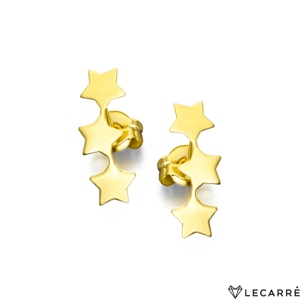 Lecarre 18 ct Gold Triple gold earrings  GB018OA.00 Highcove