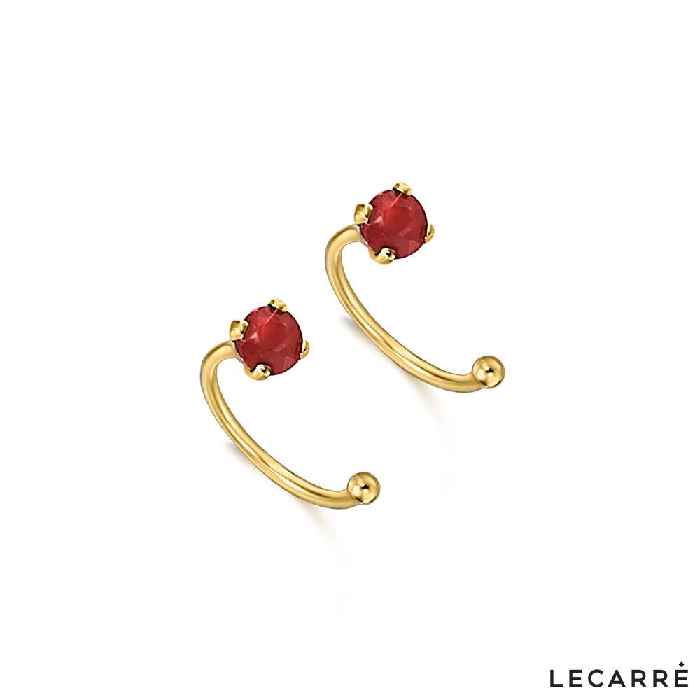 Lecarre 18 ct Gold EAR CUFF O.A. And Rubi.  GB019RU.00 Highcove