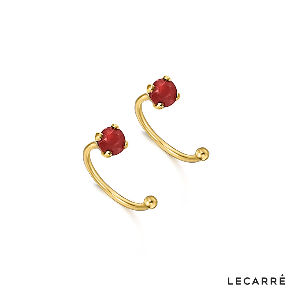 Lecarre 18 ct Gold EAR CUFF O.A. And Rubi.  GB019RU.00 Highcove