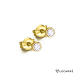 Lecarre 18 ct Gold Earrings Chaton O.A Bril.0.10  GB020OA.00 Highcove