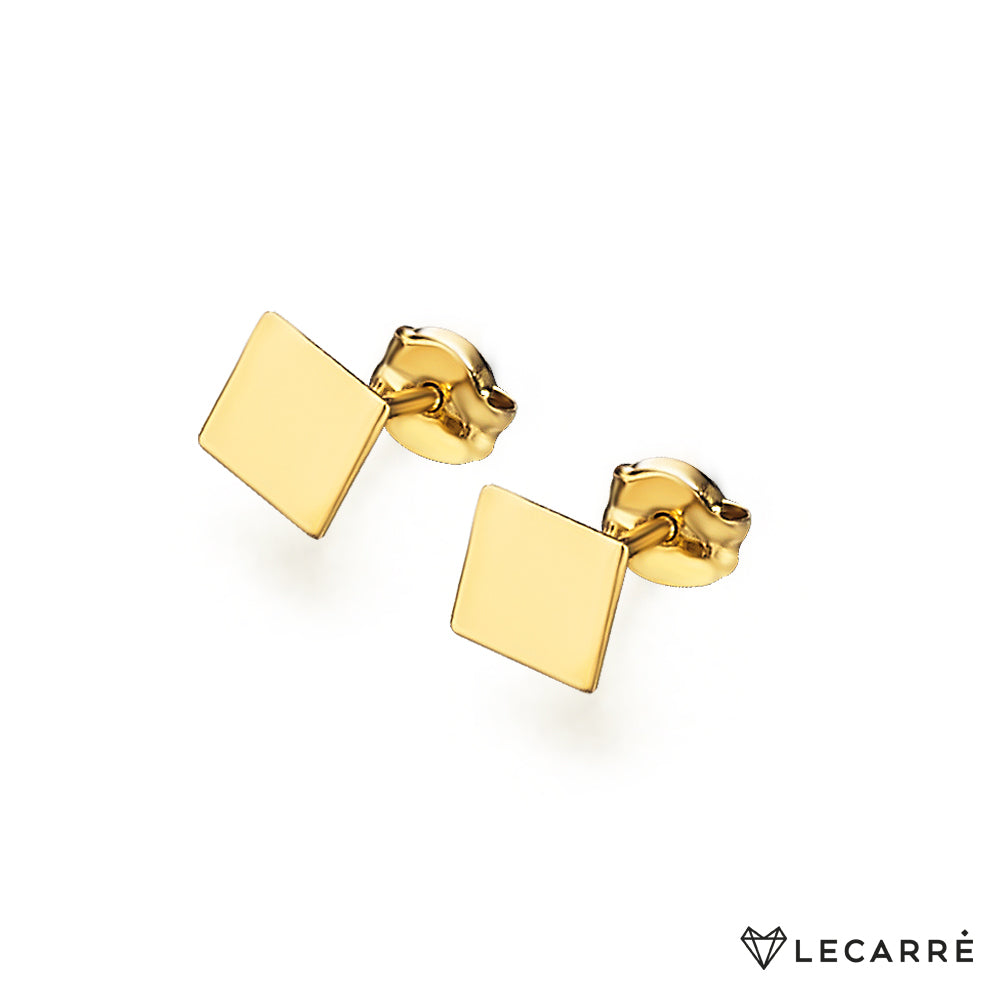 Lecarre 18 ct Gold Square earring O.A.  GB025OA.00 Highcove