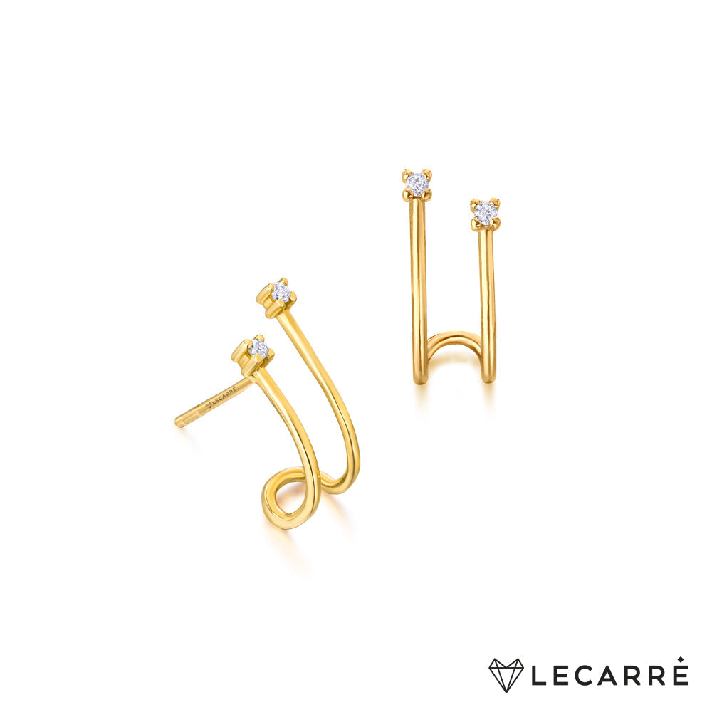 Lecarre 18 ct Gold ROOMS DOUBLE O.A. And bril 0.04 ct  GB131OA.00 Highcove