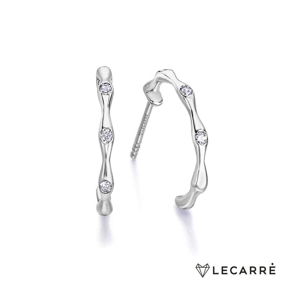 Lecarre 18 ct Gold AROS BAMBU O.B. And Bril. 0.066 ct.  GB137OB.00 Highcove