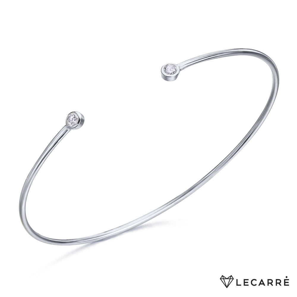 Lecarre 18 ct Gold Rigid Bracelet O.b Brill. 0.10 Q.  GC019OB.00 Highcove
