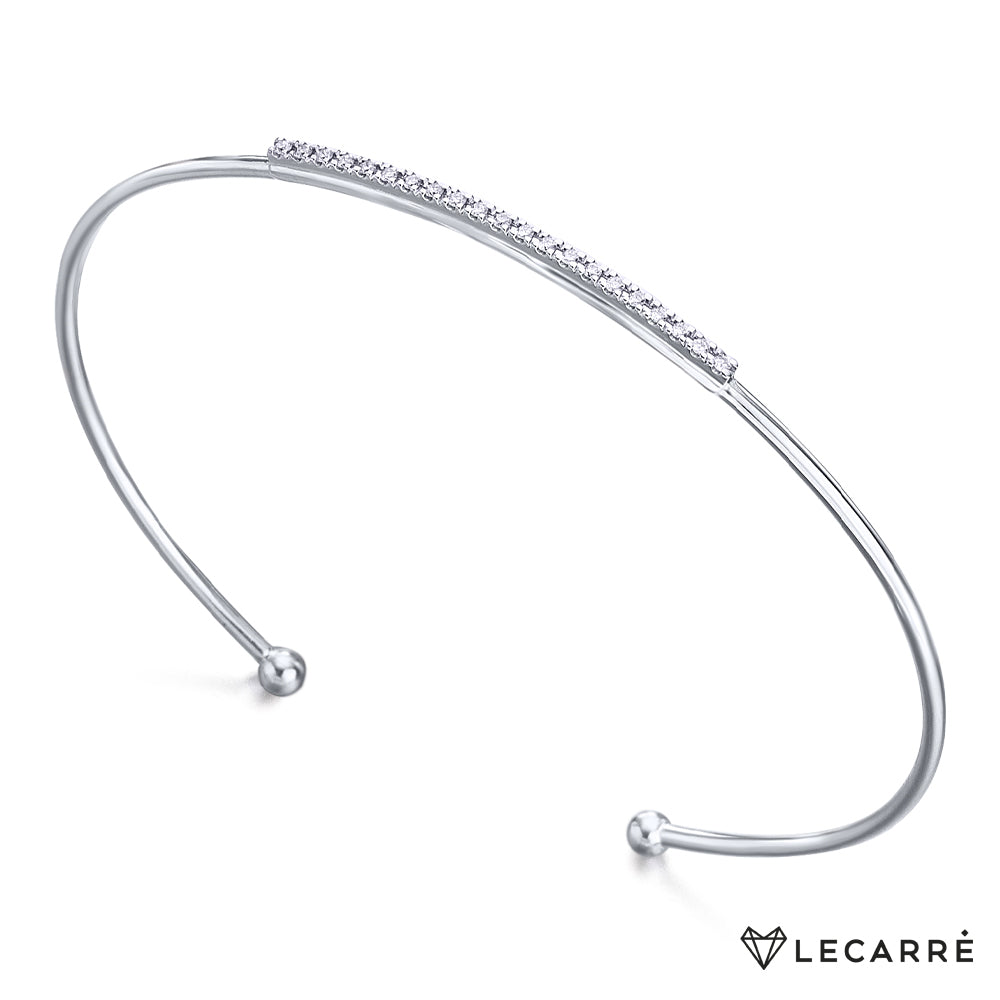 Lecarre 18 ct Gold Rigid Bracelet O.b Brill. 0.105.  GC020OB.00 Highcove