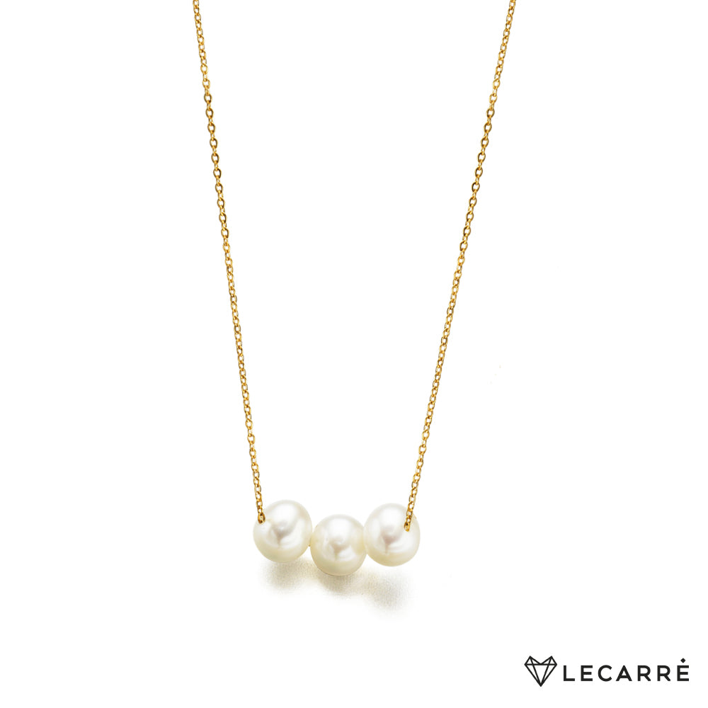 Lecarre 18 ct Gold Gold choker and 3 pearls  GD022OA.00 Highcove