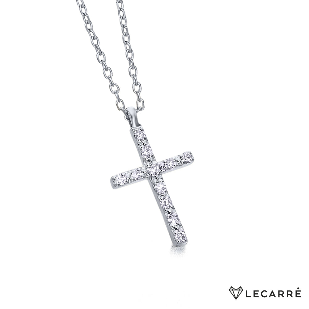 Lecarre 18 ct Gold Choker Cross O.B 0.06 Q.  GD039OB.00 Highcove