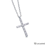 Lecarre 18 ct Gold Choker Cross O.B 0.06 Q.  GD039OB.00 Highcove