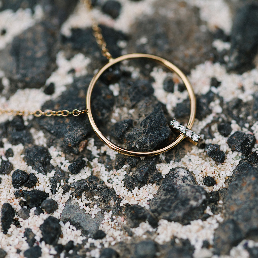 LECARRE O.A. CIRCLE NECKLACE 0.02Q.HSI  GD112OA.00 Highcove