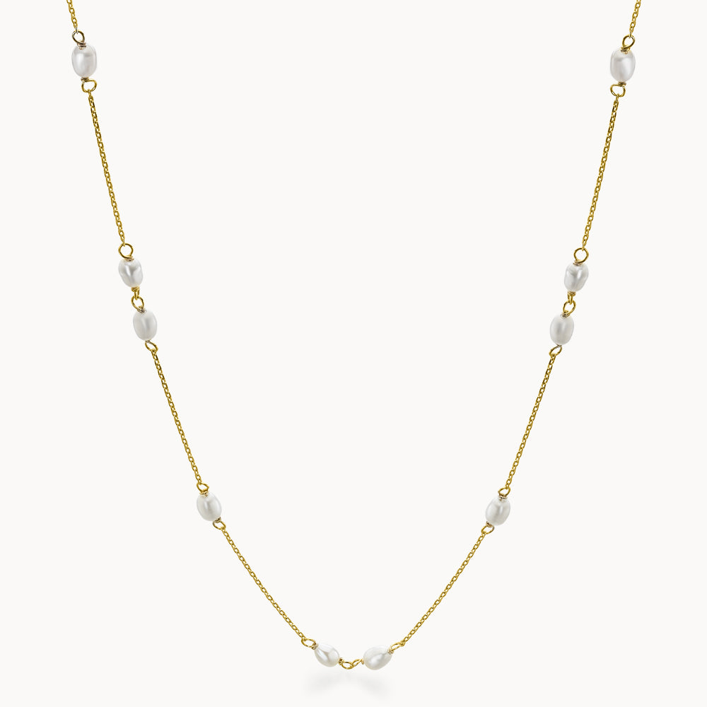LECARRE OA NECKLACE RICE PEARLS  GD117OA.00 Highcove