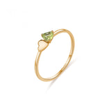 9k gold ring and olivine stone 0.24 carat | rgaa001