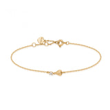 9k gold soft bracelet with hot air balloon, topaz stone 0.08 carat | rgab003