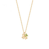 9k Gold Necklace, 0.12 carat olivine stone | rgac001