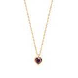 9K Gold Necklace, 0.31 Carat Garnet Stone | Rgac002