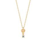 9K Gold Necklace, 0.08 Carat Topaz Stone | Rgac003