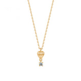 9k Gold Necklace, 0.08 carat topaz stone | rgac003
