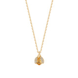9K Gold Necklace, 0.08 Carat Citrine Stone And 0,05 Carat Diamonds | Rgac004