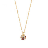 9k Gold Necklace,8 garnet stones 0.11 carat and 23 diamonds 0.059 carat | rgac005