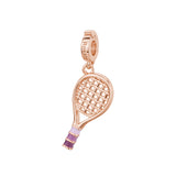 925   Sterling Silver Tennis Racket Charm, Colored Enamels | Rz233R