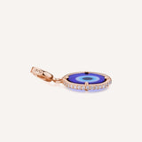 925  Sterling Silver Nazar Eye Charm, 33 White Cubic Zirconia | Rz256R