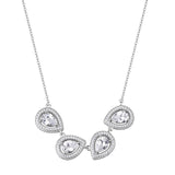 925  Sterling Silver Short Necklace, 232 White Cubic Zirconia | Rzan03