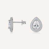 925  Sterling Silver Lobe Earrings, 122 White Cubic Zirconia | Rzan21