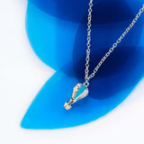 925   Sterling Silver Short Necklace, Colored Enamels, 28 White Cubic Zirconia | Rzar03