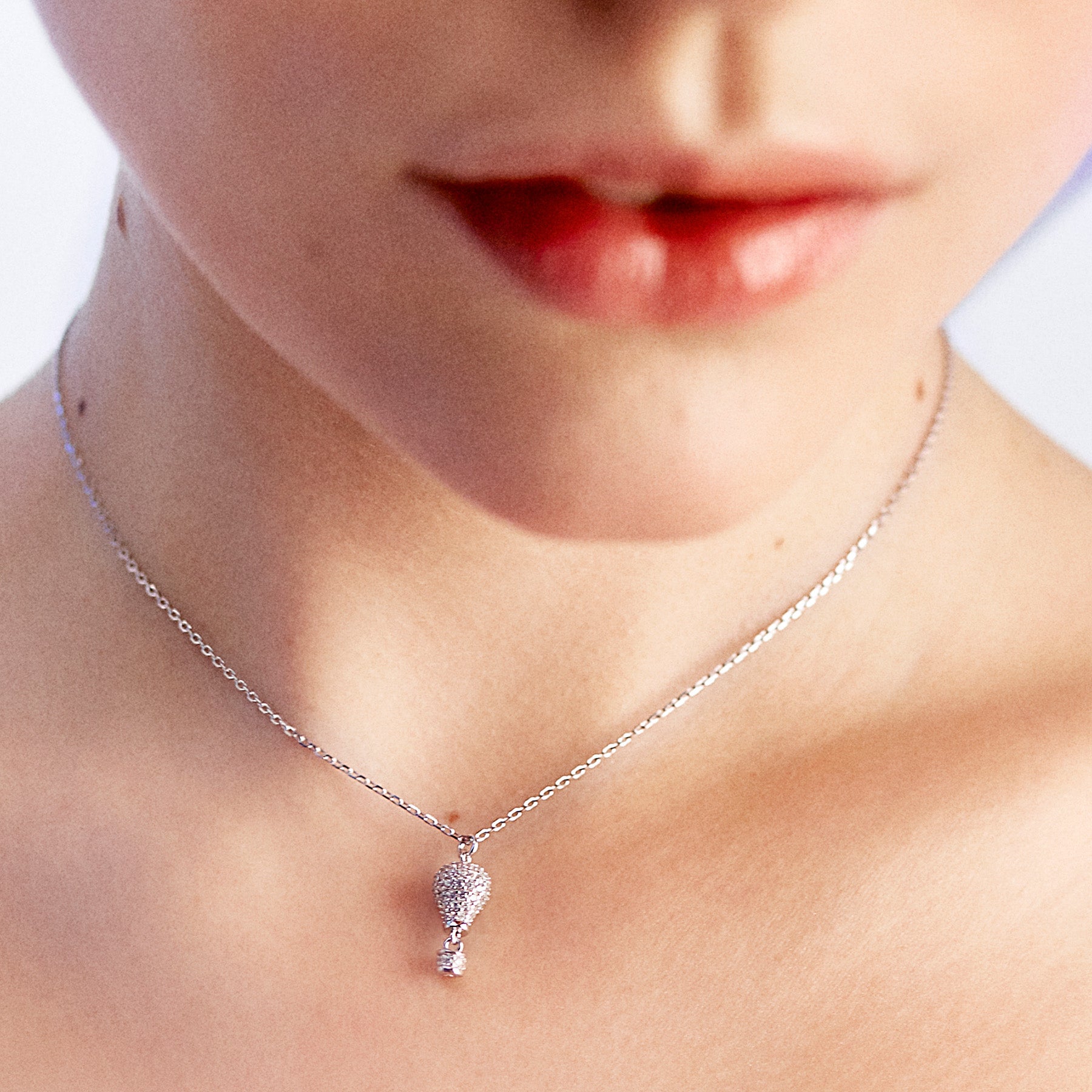 925   Sterling Silver Short Necklace, 89 White Cubic Zirconia | Rzar05